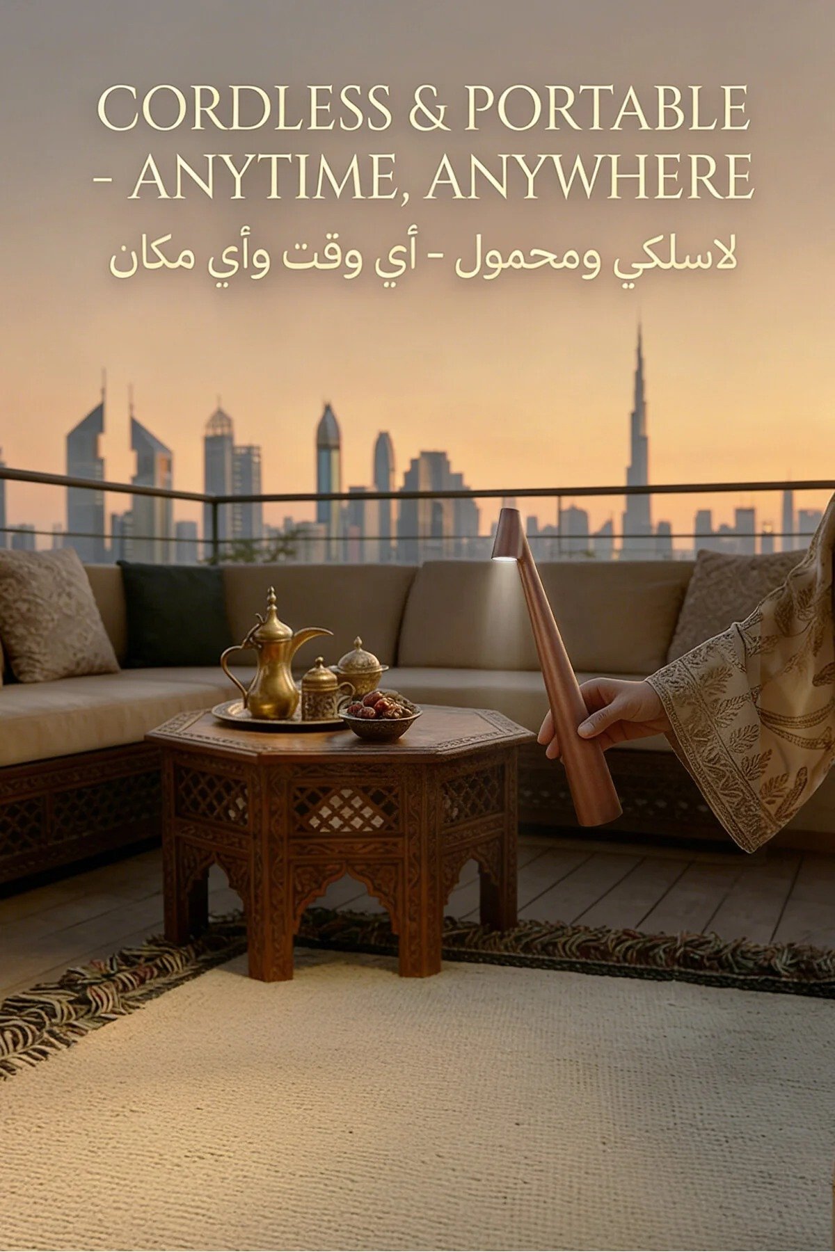 مصباح مكتب LED باللمس مع 3 أوضاع إضاءة وإعادة الشحن - الصورة 8