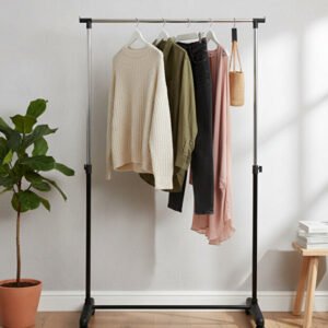 The Living Black Metal Clothes Hanger Clothes Holder ، 160 * 75 cm