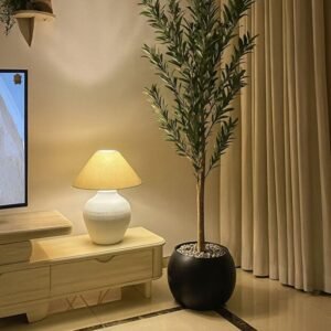 CENTRHOME شجرة زيتون اصطناعية بطول 160 cm بمركن مكور